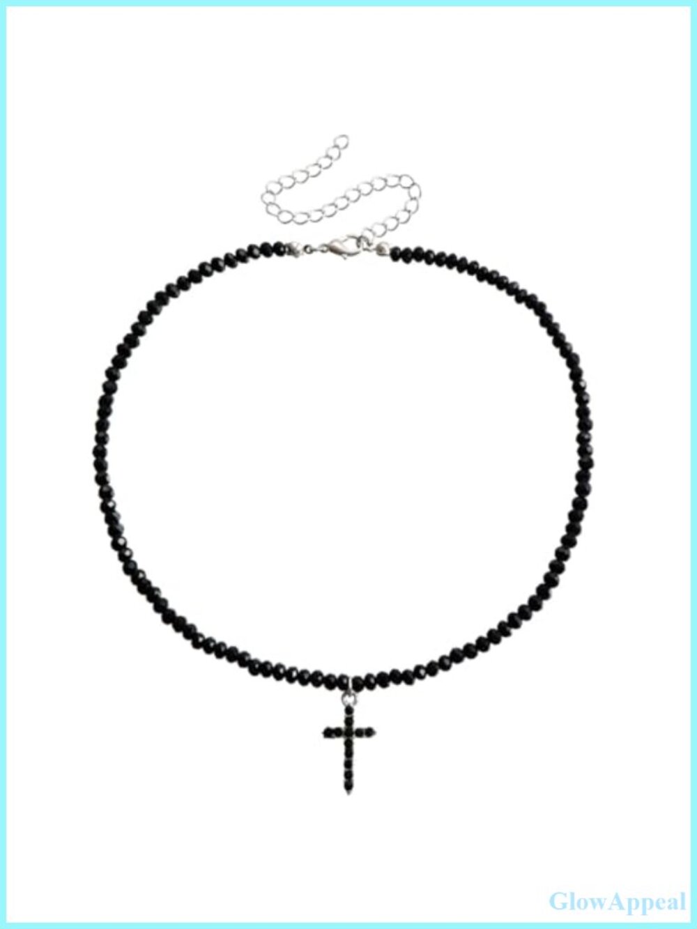 Seed Bead Cross Pendant Choker Necklace Alloy Dainty Faith Jewelry Gift